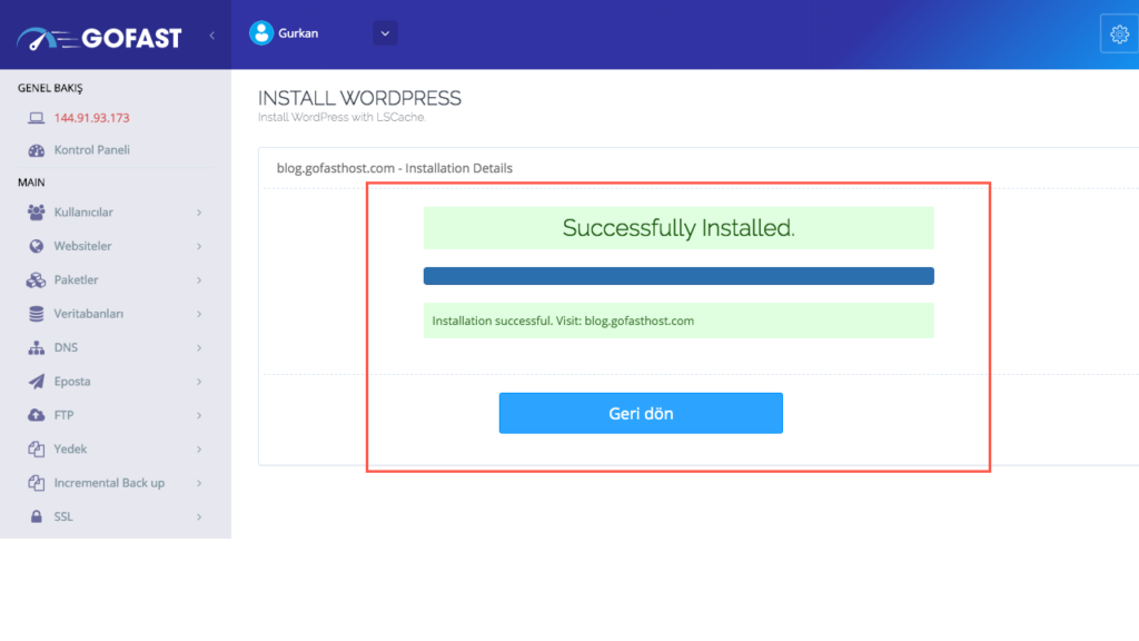 GoFast Panel WordPress Yukleme Detaylari 3